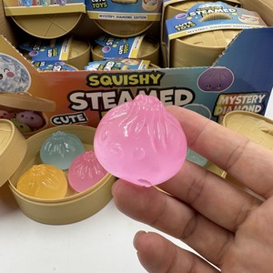 3pcs/<b>box</b> Night <b>Light</b> Relief Stress Mini Dumplings Creative Squeeze Toys Squishy Slow Rebound Colorful Dumpling Squeeze Toys - Product Image 5