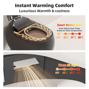 Cảm biến tự động tuôn ra <span class=keywords><strong>WC</strong></span> 3D làm sạch CHẬU VỆ SINH điện một mảnh phòng tắm màu xám trứng thông minh nhà vệ sinh thông minh - Product Image 3