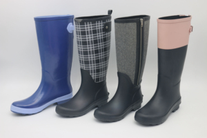 Bottes <span class=keywords><strong>de</strong></span> <span class=keywords><strong>pluie</strong></span> Wellington en caoutchouc pour femmes YL3529 personnalisées, bleues, hautes jusqu'au genou, antidérapantes, imperméables, pour l'extérieur - Product Image 6
