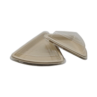 Plateaux triangulaires jetables en bagasse pour pizza, avec fond triangulaire