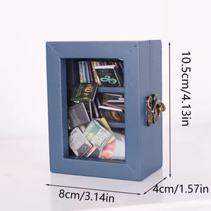 Adorno de Estantería para Libros con Diseño de Estantería en Miniatura, Decoración con Mini Libros, Biblioteca de Libros en Miniatura, para Aliviar <span class=keywords><strong>la</strong></span> Ansiedad - Product Image 4