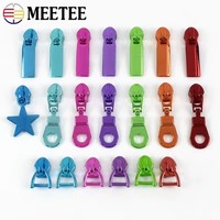 Meetee #5 Zipper Pull für Taschen Geldbörse Kleidung Dekorative Reiß verschluss Reiß verschluss Ersatz DIY Schneider zubehör Nylon Zipper Slider