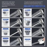Ensemble de douche à pression super puissante hydratant de luxe léger chinois pour salle de bain domestique avec robinet de douche