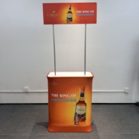 Comptoir en aluminium pliable de promotion de présentoir portatif de style moderne pour des événements de supermarché et de salons commerciaux