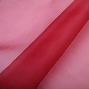 Fabrik preis Großhandel simulierte Seide Textur Organza Tüll Stoff 2040 reines Polyester mehrfarbigen Organza Tüll