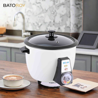 Cuisinière à riz électrique portable la plus vendue, en plastique, avec corps cylindrique en alliage d'aluminium antiadhésif et cuiseur vapeur