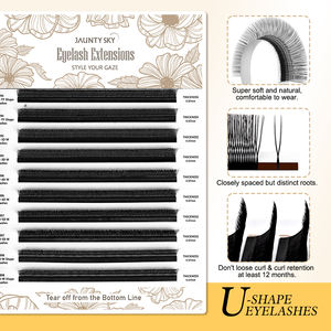 ขนตาปลอมรูปตัวยู2D 3D 4D รูปตัวยู0.07มม. สำหรับต่อขนตาปลอมรูปตัวยู - Product Image 2