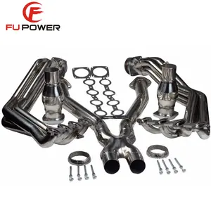 3" Long Tube Exhaust Headers Manifolds & X-Pipe Fits Chevy Corvette 97-04 C5 LS1