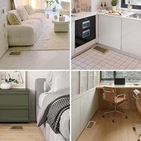Grilles de ventilation de retour d'air modernes en fer, couleur personnalisée, pour bureau, installation par vis, durables