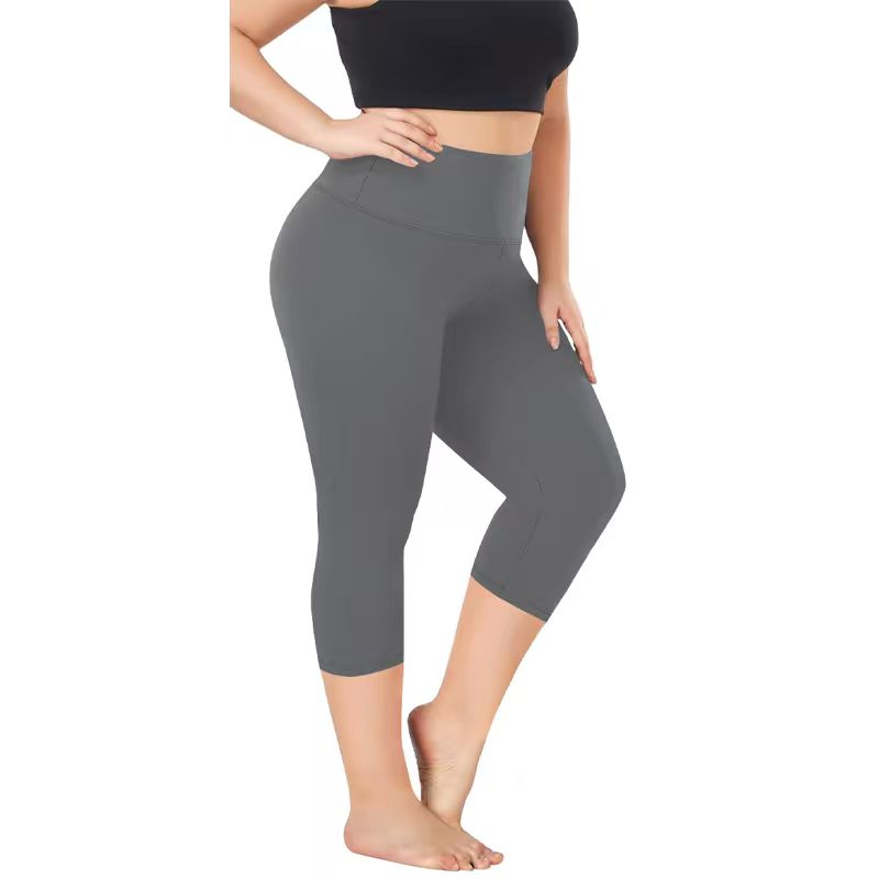 Custom High Quality Women's Breathable Plus Size 5xl Spandex/Nylon Plaid Calf-Length High Waist Shorts