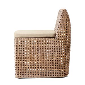 Sang trọng Patio vườn Set Side ghế thủ công tất cả các thời tiết mây ngoài trời mây ghế ăn - Product Image 3