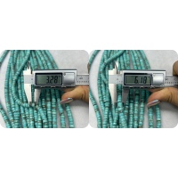 Perles Heishi Turquoise 2x4mm perles de pierres précieuses à disque rond à facettes pour la fabrication de bijoux