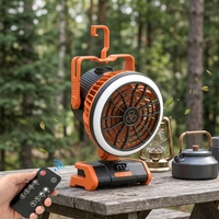 Ventilateur portable 5200 mAh à 3 vitesses, télécommandé, réglable, rechargeable, avec moteur sans balais, idéal pour camping-car et extérieur – Vente directe usine