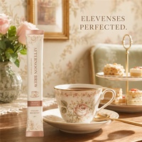 Premium Quality Sachet Pack Tear Notch 2g Floral Rose Gold Cream Tea Room Instant Coffee Stick Packaging Bag for Cafe Brand OEM
