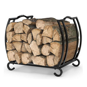 Gran oferta, estufa de madera duradera, rejilla, cubierta de <span class=keywords><strong>leña</strong></span>, carro, fuego de hierro fundido, portador de troncos de árbol de madera Natural, <span class=keywords><strong>Soporte</strong></span> redondo de troncos de latón - Product Image 4