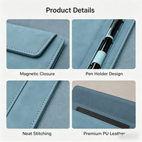 Porte-documents magnétique en cuir PU A4 avec porte-stylo, logo personnalisé, gaufré, pour cadeau d'entreprise, promotionnel