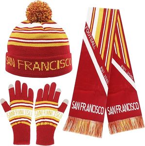 Conjunto <span class=keywords><strong>de</strong></span> Gorro y Bufanda <span class=keywords><strong>de</strong></span> Alta Calidad con Logotipo <span class=keywords><strong>de</strong></span> Fútbol <span class=keywords><strong>Bordado</strong></span> Personalizado para Hombre y Mujer - Product Image 3