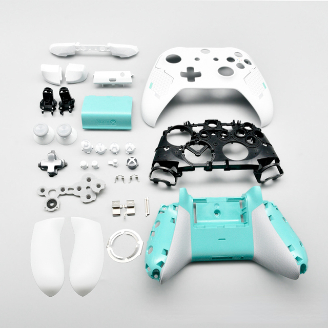 NSLikey Housing Shell for Xbox One S Slim Controller Front Back Case Top Bottom Shell Faceplate Cover