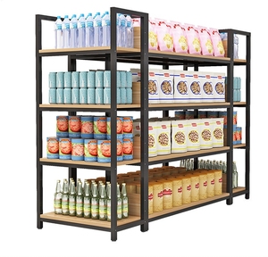 Giá để hàng siêu thị Gondola, kệ gỗ hai mặt, kệ lưu trữ, kệ trưng bày cửa hàng bán lẻ - Product Image 6