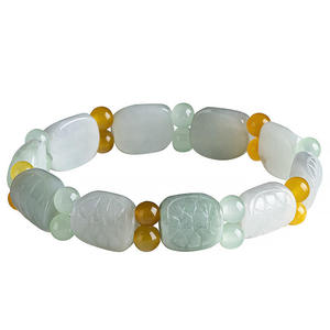 Bracelet en jadéite naturelle gravé avec un motif de tortue, le plus riche au monde, design original unisexe, style chinois SL04 - Product Image 2