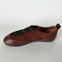 Chaussures de sport tendance en daim patchwork pour femmes, à lacets, avec bout rond antidérapant, légères, décontractées pour l'extérieur