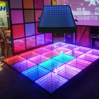 Miroir de piste de danse à lumières mobiles 3D 15W Power Outdoor Wedding Stage Party Tiles Lighting up Stage