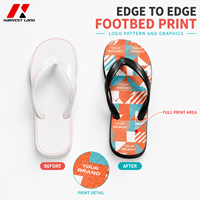 Chanclas de PVC Personalizadas con Impresión Completa en la Plantilla, Antideslizantes, para Playa y Piscina, para Hoteles y Compradores Promocionales