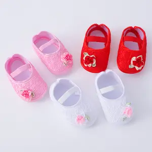 0-1歳の女の赤ちゃんプリンセスシューズ3-5-7-9ヶ月新しいソフトソール学校の幼児の靴