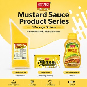 Sauce <span class=keywords><strong>Moutarde</strong></span> 30g Sachet 280g Bouteille 1kg Sachet en Vrac <span class=keywords><strong>Moutarde</strong></span> au Miel Fournisseur en Gros pour la Restauration - Product Image 2