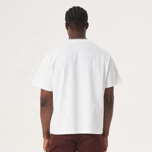 High Quality Cropped Boxy Fit Mens <b>Tshirt</b> Blank Clothes Custom logo Oversized t Shirt for Men - Product Image 3
