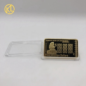 270 pièces <span class=keywords><strong>de</strong></span> lingots <span class=keywords><strong>de</strong></span> <span class=keywords><strong>5</strong></span> octillions <span class=keywords><strong>de</strong></span> pièces carrées plaquées <span class=keywords><strong>or</strong></span> du Zimbabwe, rares, dans un coffret cadeau - Product Image 3