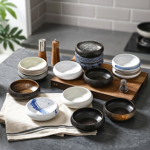 Tazón Minimalista de Porcelana Ecológica de 6 Pulgadas para Restaurante Japonés, para Kimchi, Sushi, Barbacoa, Aperitivos, Postres, Diseño Pintado a Mano - Product Image 3
