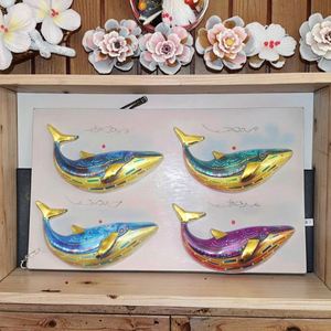 Modelo de Delfín Multicolor en Resina, Regalos Empresariales con Temática Náutica, Decoración de Imán para Refrigerador con Estampado en Caliente de Tailandia - Product Image 1