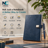 Carnet de notes en cuir A5 personnalisé avec stylo métallique, coffret cadeau de luxe pour la promotion d'entreprise
