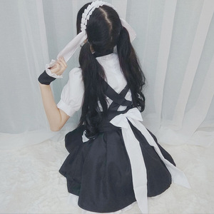 Vestido de sirvienta talla grande, estilo princesa gótica, para convenciones de anime, Halloween, con dobladillo de cola de golondrina, divertido, estilo Lolita, falda abullonada - Product Image 4