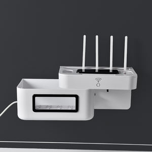 Portable and Flexible Desktop <strong>Storage</strong> <strong>Box</strong> for <strong>Cable</strong> WIFI Wireless Router Metal Plastic <strong>Cable</strong> Organizer with Detachable Socket - Product Image 1