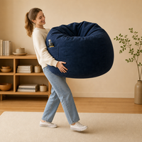 Fauteuil pouf gonflable moderne et imperméable pour salon et usage scolaire, utilisable comme chaise longue ou canapé