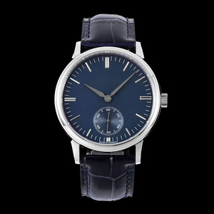 Reloj Mecánico de Alta Gama para Hombre, Correa de Cuero Negra de Primera Calidad, Esfera Azul Luminosa, Resistente al Agua, con Reserva de Energía y Cristal de Zafiro, en Oferta - Product Image 1