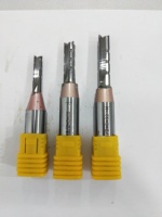 Mata profil CNC, TCT tiga galur lurus 12.7mm untuk kayu 3D 2D CNC alat ukir untuk kayu