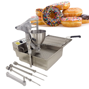 Machine à beignets compacte de bureau la plus vendue, <span class=keywords><strong>friteuse</strong></span> à beignets automatique en acier inoxydable 304, petite boulangerie, camion de nourriture - Product Image 1