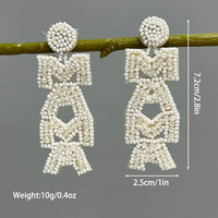 Boucles d'oreilles pendantes AHAYA, motif floral bohème, design patchwork créatif, bijoux géométriques 3D, style architectural moderne pour femme