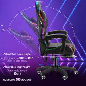 CA envío <span class=keywords><strong>gratis</strong></span> Silla <span class=keywords><strong>de</strong></span> juegos con altavoz Bluetooth y luz Led Rgb silla ergonómica <span class=keywords><strong>de</strong></span> masaje <span class=keywords><strong>para</strong></span> juegos <span class=keywords><strong>de</strong></span> ordenador con reposapiés - Product Image 5
