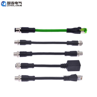 Connecteur de câble RJ45 étanche M12 8 broches X Code femelle à montage sur panneau, indice de protection IP67