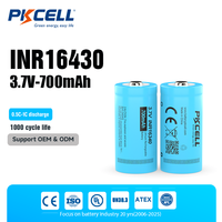 Batterie Li-ion rechargeable 3,7 V 700 mAh ICR16340 pour lampe torche, pointeur laser, fourniture directe d'usine OEM