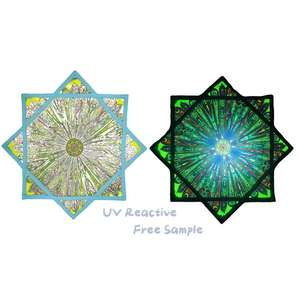 Vendita calda personalizzabile tessuto filante a stella reattiva UV colori vivaci forma quadrata rotazione stella calda <span class=keywords><strong>Dapo</strong></span> - Product Image 2