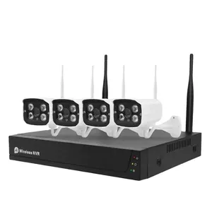 Kamera Keamanan CCTV Nirkabel Tuya 1080P 4CH WiFi NVR Kit Sistem Kamera Keamanan