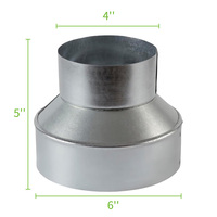 Réducteurs de conduits galvanisés HVAC Connecteur de conduits de tôle pour systèmes de ventilation d'air Application usine OEM