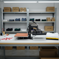 Presse à chaud multifonction 5-en-1 de 29*38cm pour sublimation, adaptée aux matériaux tels que les vêtements, les chapeaux, les tasses, les assiettes, les tapis de souris, etc.