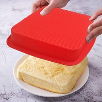 Moule à gâteau rond en silicone de cuisson, cercles, résistant à la graisse, par un cuiseur et une cuisson, 6 pièces