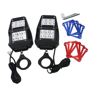 Rétroviseur LED pour UTV/ATV de 1,75/2 pouces, rétroviseur latéral avec cadre lumineux 3 couleurs pour véhicule tout-terrain, <span class=keywords><strong>buggy</strong></span> de sable - Product Image 1